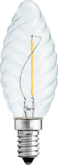 UNI LEDISON vridd kronelys klar E14 1W 2700K