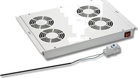 EFB Rack Viftehylle 4xVifte 1U grå 691655V3