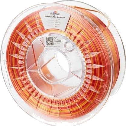 Spectrum PLA Silk Rainbow Filament 1.75 mm 1000 g Ildrød 81017