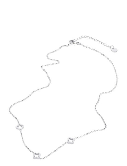 TIMI OF SWEDEN Jenna Clover Necklace Stainless Steel Silver One Size 40 cm TIMI OF SWEDEN Jenna Clover Necklace Stainless Steel Silver One Size 40 cm