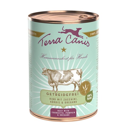 Terra Canis Kornfritt 6 X 400 G Storfe Med Squash Gresskar & Oregano