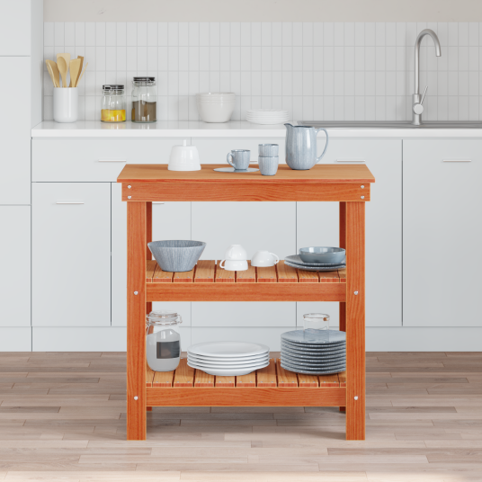 Med Hylle Voksbrun 78.5 X 50 80cm Heltre Furu