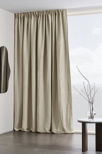 Jotex AURORA gardin med multifunksjonsbånd 1 lengde - ekstra bred Linbeige 1682015-01-0 1711006-01-300