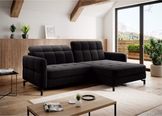 Seksjon Eltap Lorelle 225x160x105 cm Mat Velvet 99 Blå Høyre