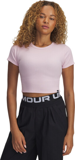 Under Armour Rival Rib Crop T skjorte Dame Lyserosa S