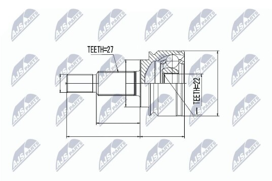 Nty Drivknute drivaksel NTY NPZ RE 038