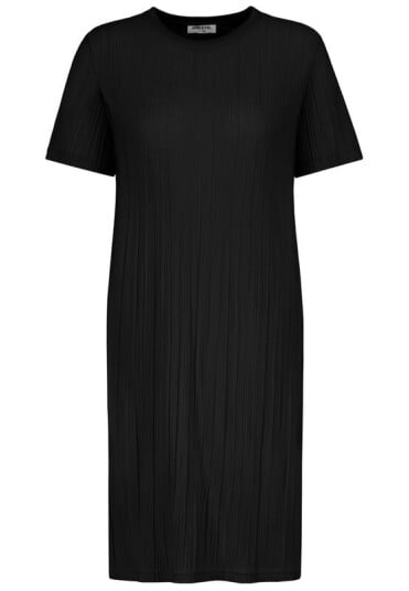 Sublevel Middellang kjole   JERSEY PLISSEE KJOLE   S til XL   Damer   svart