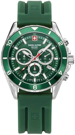 Swiss Alpine Military Herreklokke 7034.9834 Sierra Grønn/Gummi Ø43