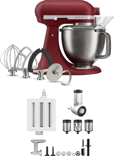 Kitchenaid Artisan Plus kjøkkenmaskin med tilbehørspakke 4,7 liter sun dried tomato