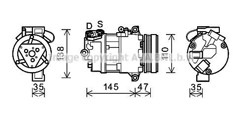 AC kompressor AVA Clever Choice BWAK395