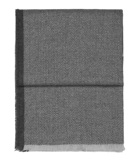 Elvang Denmark Herringbone pledd 130x190 cm Light grey-grey
