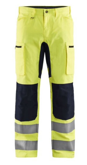 Blåkläder 158518113399C46 Synlighetsbukse med stretch, varselgul/svart Str. C46