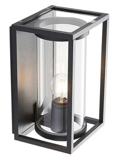 Lucande Brienne utevegglampe, aluminium, kantet