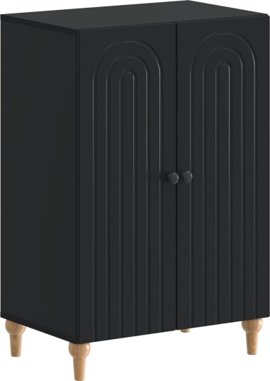 vidaXL Sko Skap ALKMAAR 59,5 x 39,5 x 90 cm Konstruert tre Svart