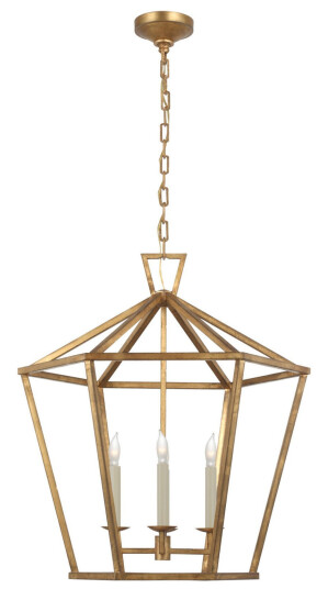 Darlana taklampa sexkantig Gilded Iron
