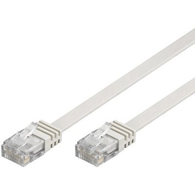 UTP Cat6 tunn patchkabel 1m hvit 250MHz hvit UTP Cat6 tunn patchkabel 1m hvit 250MHz hvit