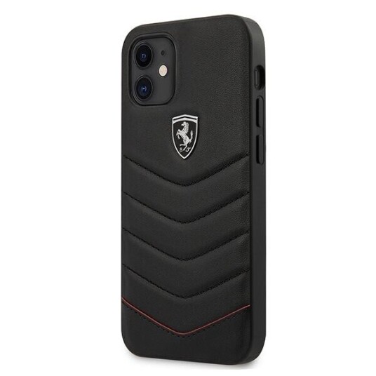 Ferrari Off Track Quilted Mobildeksel til iPhone 12 Mini, Svart