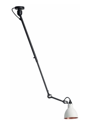 Lampe Gras N302 Taklampe Matt Sort & Hvit/Kobber