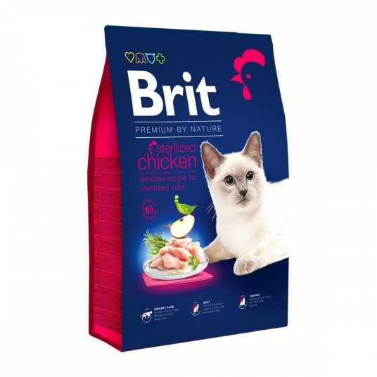Brit Premium Kattemat Steriliserte Kylling 1,5 kg for Voksne Katter