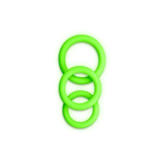 Glow in the dark 3pk penisringer