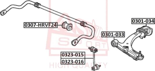Foring, stabilisator ASVA 0307-HRVF24
