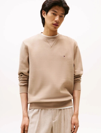 Tommy Hilfiger Ess Seasonal Fleece Crewneck - Beige - XXL