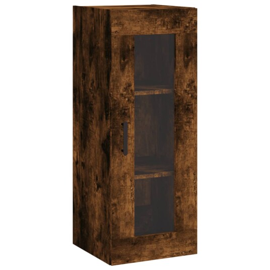 vidaXL Highboard røkt eik 34,5x34x180 cm konstruert tre 8720845487966