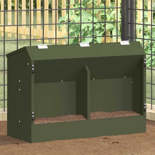 Vidaxl Kaninfôrer Olivengrønn 64.5 X 25.5 X 45.5 cm 6 kg