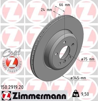Bremseskive ZIMMERMANN 150.2919.20