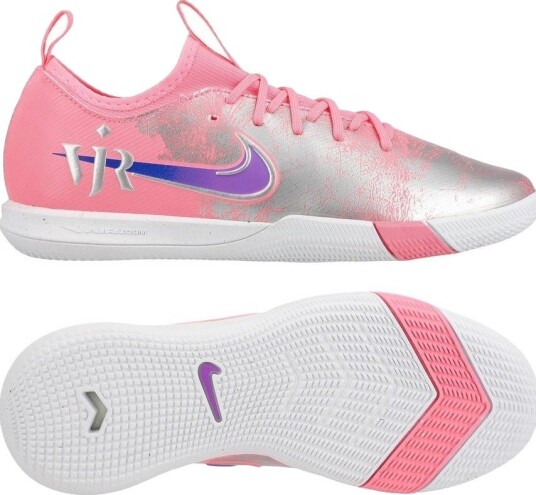 Nike Air Zoom Mercurial Vapor 16 Academy IC Vini Jr. Personal Edition   Rosa/Blå Barn   Innendørs (IC) størrelse 34