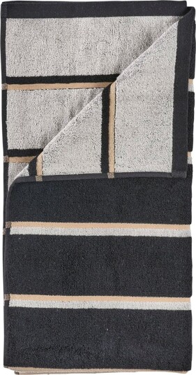 Zone Denmark Sauna Håndkle Black soft grey camel 70x140 cm Zone Denmark Sauna Håndkle Black soft grey camel 70x140 cm