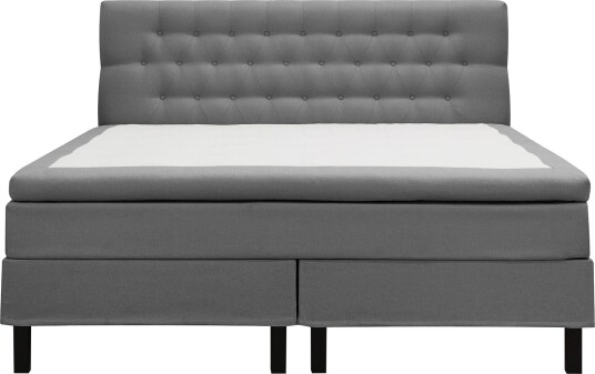 Hilton Komplett Sengpakke 180x200 cm Kontinentalseng med diamant sengegavl Grå