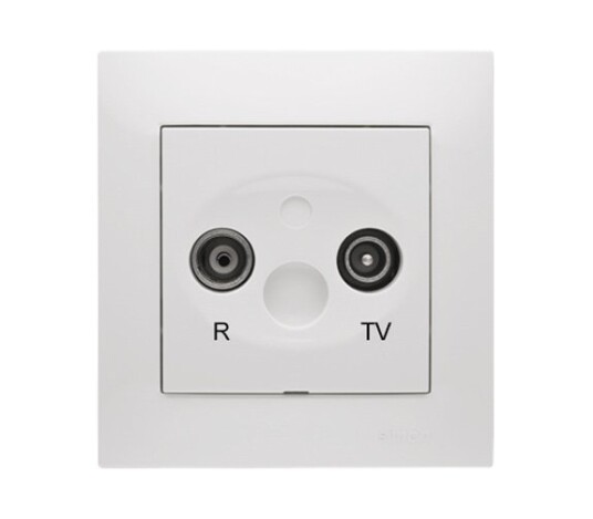 SIMON 54 Antennekontakt TV/RAD Serie 10db Hvit SIMON 54 Antennekontakt TV/RAD Serie 10db Hvit