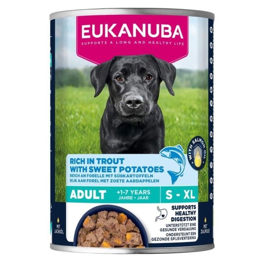 Eukanuba Våtfor til Voksne Hunder med ørret og Søtpotet 400g Eukanuba Våtfor til Voksne Hunder med ørret og Søtpotet 400g
