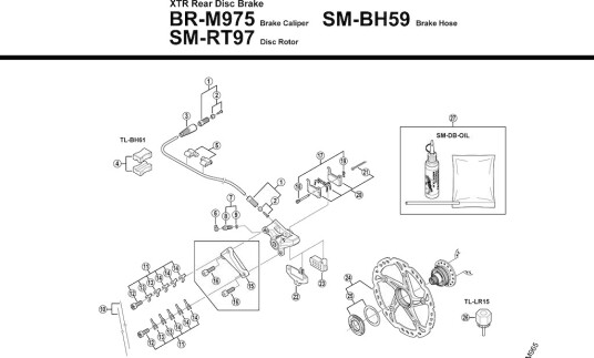 Shimano O-ring til BR-M975/M775 og BR-M555/M965
