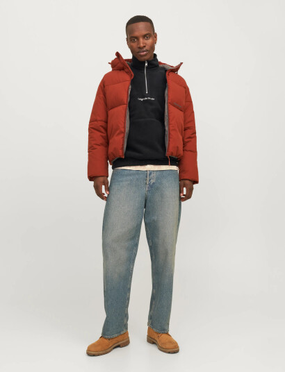 Jack & Jones Jorvesterbro Fleece Quarter Zip Noos - Black - S Jack & Jones Jorvesterbro Fleece Quarter Zip Noos - Black - S