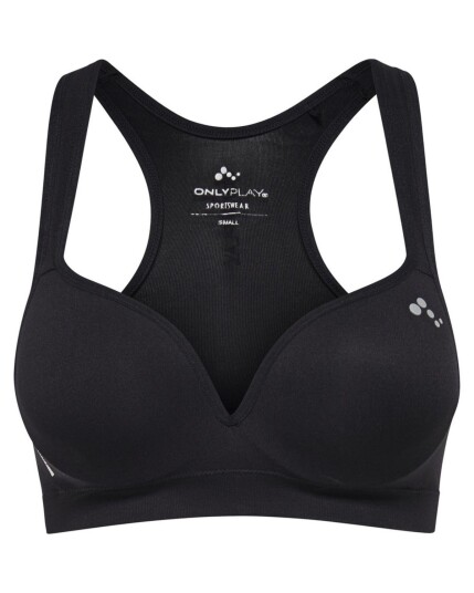 Only Play Martine Seamless Sports Bra - Black Solid - S Only Play Martine Seamless Sports Bra - Black Solid - S