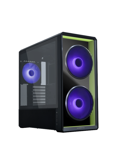 Lian Li Lancool 217 Infinity Midi Tower Kabinett - Svart, Rustfritt Stål og Herdet Glass Lian Li Lancool 217 Infinity Midi Tower Kabinett - Svart, Rustfritt Stål og Herdet Glass
