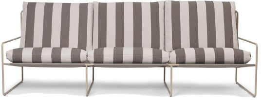 Ferm Living Desert 3 Seater Stripe Cashmere/chocolate Utendørs Sofaer Ferm Living Desert 3 Seater Stripe Cashmere/chocolate Utendørs Sofaer