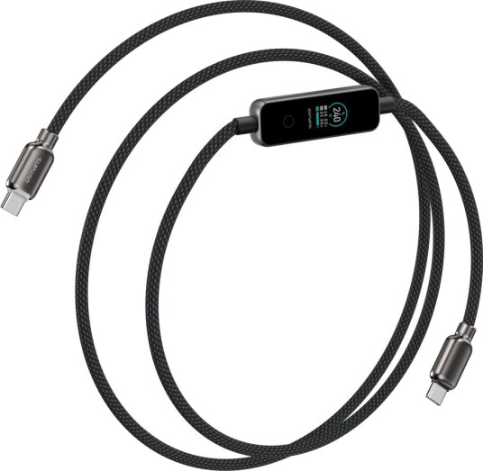 4Smarts ScreenCord USB-C ladekabel 240W, 1,2m - svart