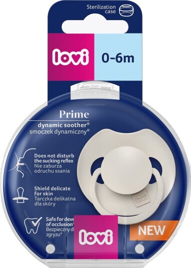 Lovi Prime Silicone Dynamic Soother 0-6m Coconut Beige One Size Lovi Prime Silicone Dynamic Soother 0-6m Coconut Beige One Size