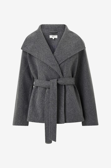 Gina Tricot Jakke High Neck Short Jacket Grå