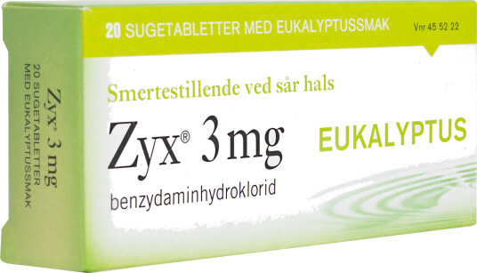 Zyx Sugetabletter 3mg eukalyptus, 20 tabletter
