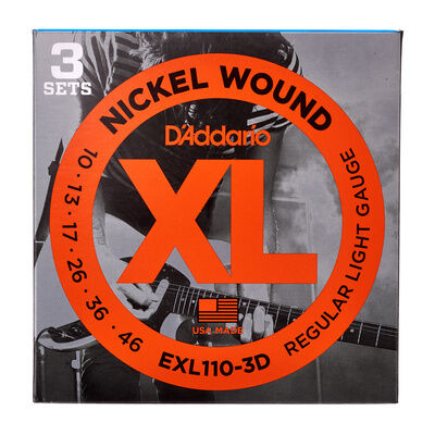 Daddario D'Addario EXL110 3-D Pack Saiten-Set für E-Gitarre Daddario D'Addario EXL110 3-D Pack Saiten-Set für E-Gitarre