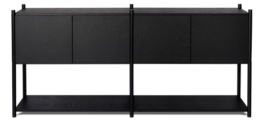 Gejst Sceene bookcase H Svartbeiset eik