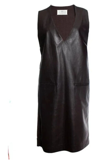 Maison Margiela Pre-owned Pre-ownedleatherDresses Brun M