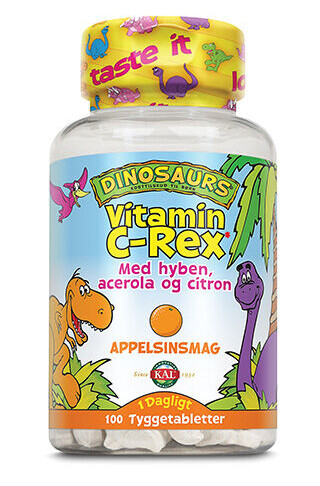 Kal DinoSaurs vit. C-rex tygge børn 100 Tabletter