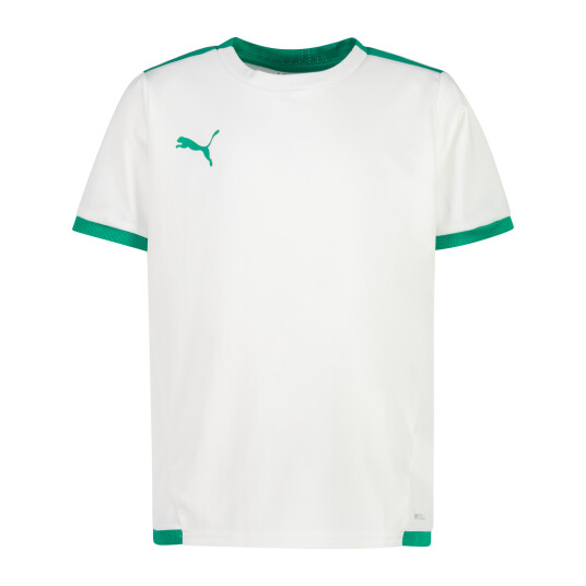 Puma teamLIGA Jersey Jr, t-skjorte junior 140 Puma White-Pepper Gr
