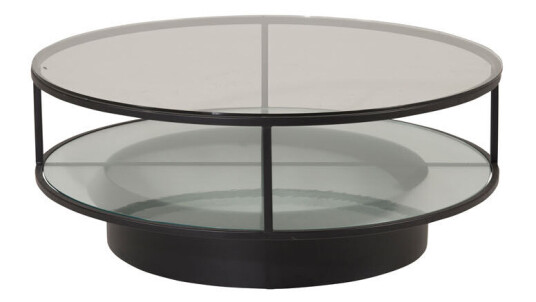 Furniture Fashion Falsterbo sofabord med hylle Ø100 cm glass. 1610295-01-0 1609186-01-0