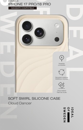 iDeal of Sweden MagSafe Soft Swirl deksel til iPhone 17 Pro/ 18 Pro (hvit)
